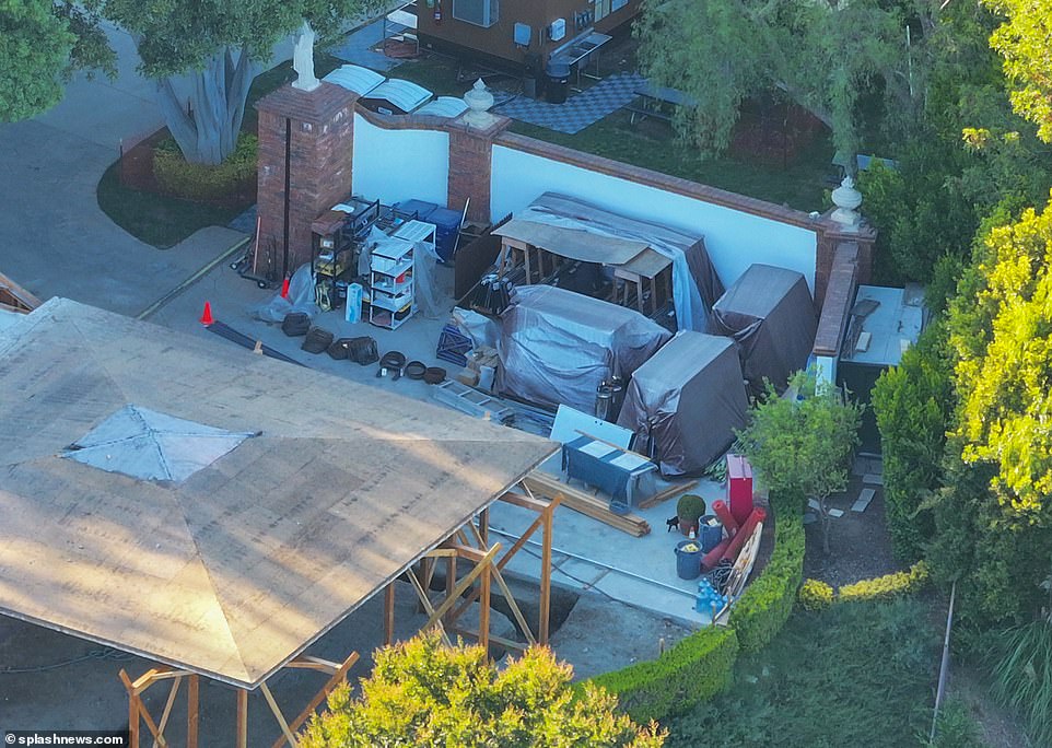 In June, Adele began tearing down a large mansion and building her own.