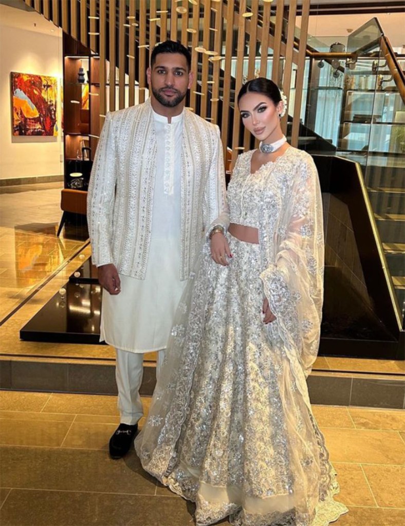 Amir Khan and Faryal Makhdoom in Manchester  United Kingdom  in March 2023 